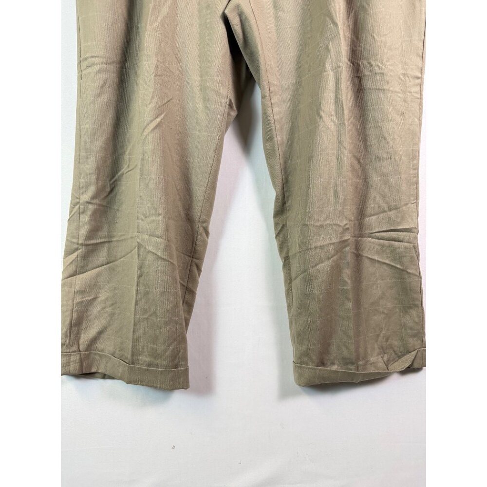 Linea Uomo Mens Dress Pants 100% Wool Window Pane Waist sz 43 Pleated Y2K Career - Picture 8 of 16